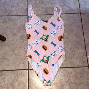 The Simpsons Krusty Burger Inspired Bodysuit